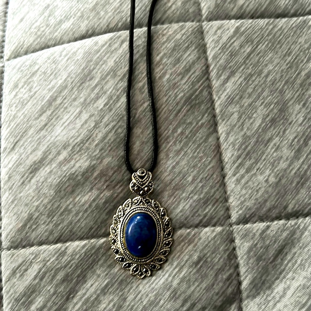 Blue stone necklace
